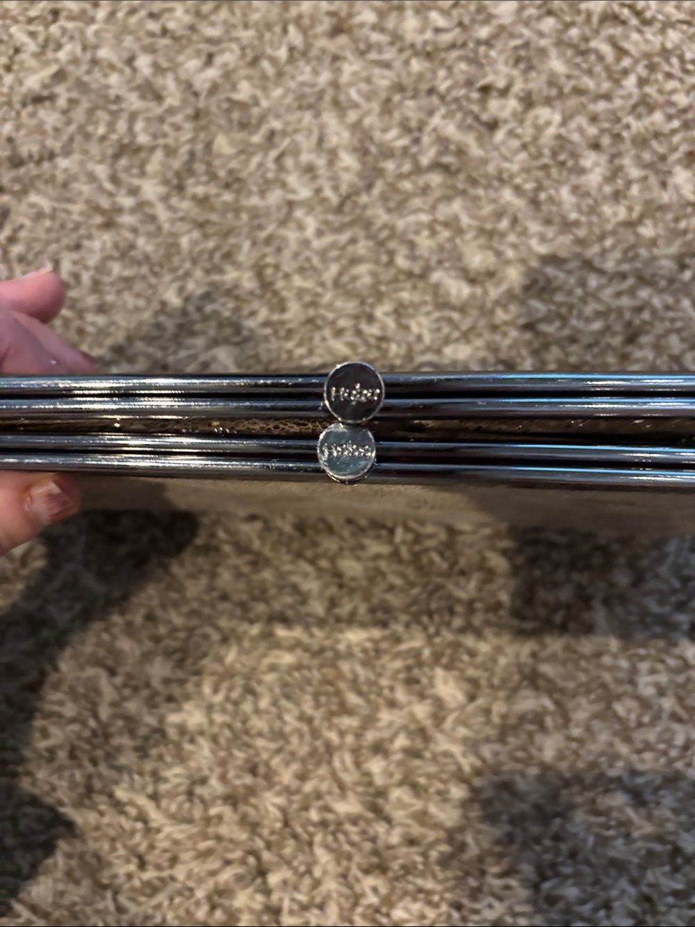 HOBO Metallic Silver Frame Clutch - Picture 3 of 8